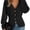 black, variant on Women V‑Neck Button Front Knit Cardigan Long Sleeve Fitted Sweater Coat