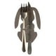 thumbnail image 5 of Portacubiertos Conejito de Pascua - Material de tela, ajustable, para decoración de mesa de fiestas de Pascua, 5 of 5