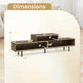 thumbnail image 3 of Costway TV Stand, 63” Long Entertainment Center with Open Storage Shelves for TVs up to 70” Rustic Brown, 3 of 10