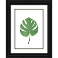 thumbnail image 1 of Artographie Studio 24x32 Black Ornate Wood Framed with Double Matting Museum Art Print Titled - Monstera Leaf Green, 1 of 4