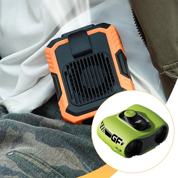 Mini ventilador de cintura, regalo resistente, viaje, multiusos, accesorio de escritorio compacto y portátil para pesca, escalada, interior, oficina, Verde
