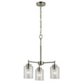 thumbnail image 5 of Modern Farmhouse 3-Light Chandelier with Clear Seeded Glass Shade 18 inches W X 15.25 inches H-Brushed Nickel Finish Bailey Street Home, 5 of 9