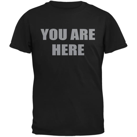 You Are Here Inspired By John Lennon Black Adult T-Shirt - Large