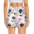 thumbnail image 2 of Lsque Lilies Flowers Printed Women's Running Shorts with Liner Pockets,Elastic Quick Dry Workout Athletic Gym Yoga Shorts,Womens High Waist Shorts-Large, 2 of 9