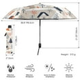 thumbnail image 3 of FORMRS Travel Umbrella Folding Auto Open Close Windproof Rain UV Protection, Cartoon Gray Houses, 3 of 8