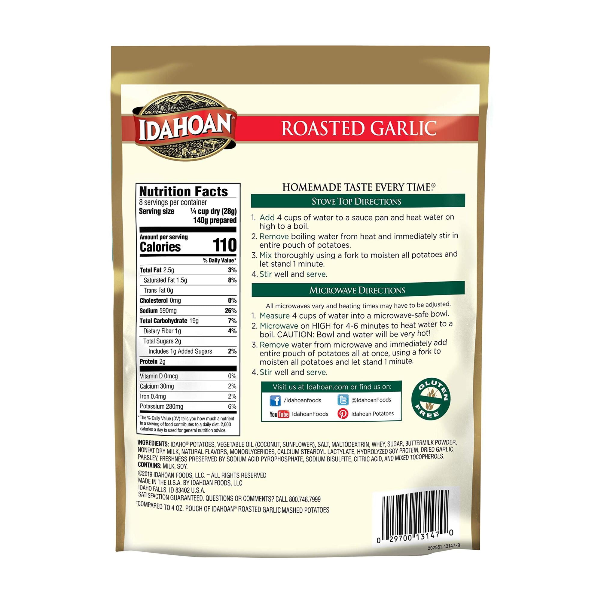 Idahoan Roasted Garlic Mashed Potatoes 4 oz. (Pack of 5)