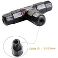 thumbnail image 4 of 2 Pieces IP68 Waterproof External Electrical Junction Box, T-type 3 Way 3Wire Connector for Underground Outdoor, 4 of 7