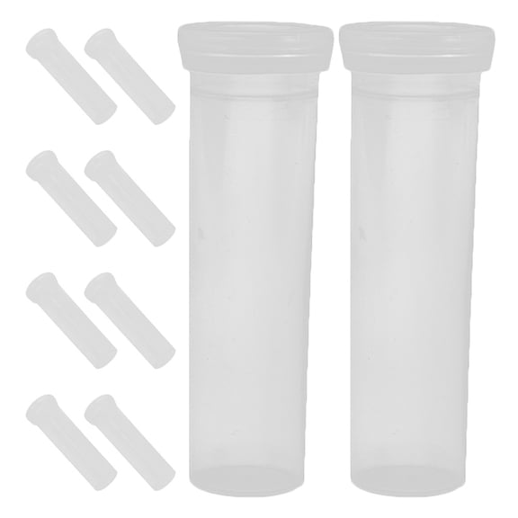 Hemobllo Plastic Round Flower Pipe For Flower Preservation 10 Pcs