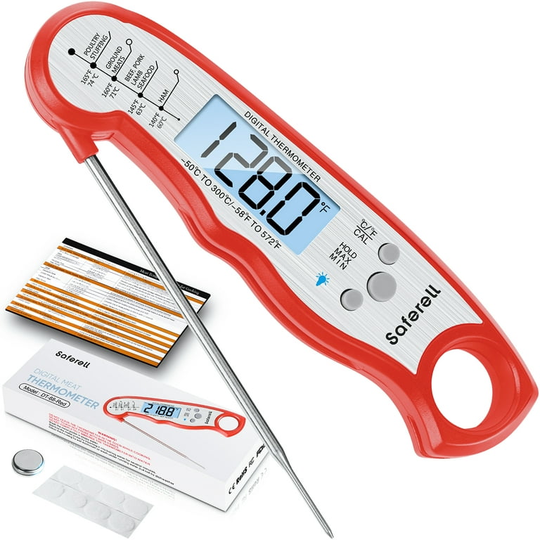 Genkent Digital Food Thermometer Folding Probe Meat Thermometer for Cooking  Beef Liquids BBQ Grill Turkey & Reviews