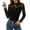 Black-long Sleeve Shirt for Women, variant on FNFYFH Women's Long Sleeve Lace Shirt Crew Neck Slim Fit Going Out Tops Blouse Date Night Outfits
