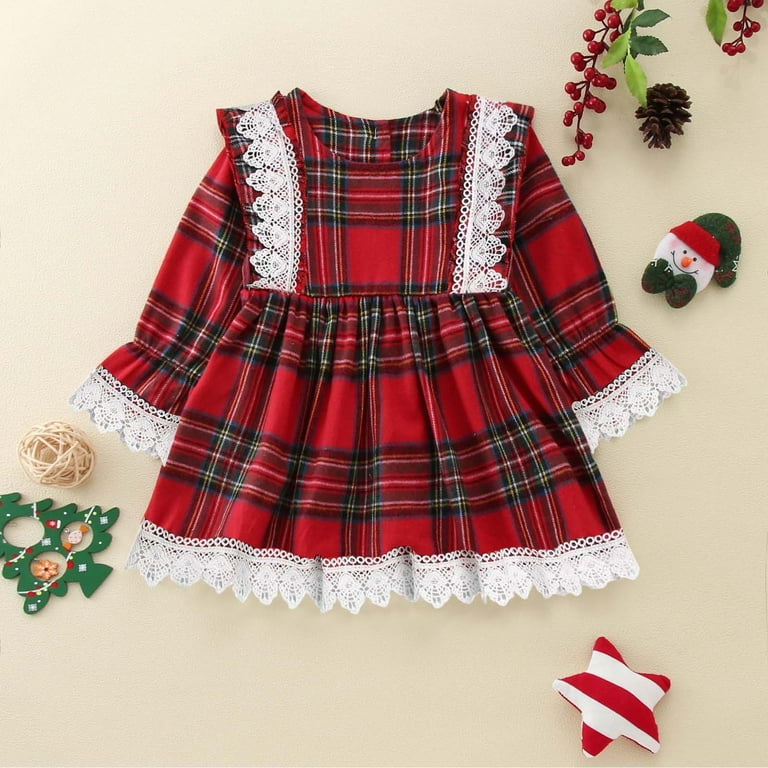 Red Baby Girl Toddler Long Sleeve Lace Baptism Dress Red Baby Girl Toddler Long Sleeve Lace Baptism Dress