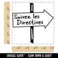 thumbnail image 2 of Suivez les Directives Follow Directions French Teacher Motivation Square Rubber Stamp Stamping Scrapbooking Crafting - Small 1.25in, 2 of 7