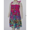 thumbnail image 4 of XUNZOO Robe d'Été Décontractée à Bretelles pour Filles, Robe Bohème Sans Manches à Fleurs, Robe de Plage pour Vacances avec Collier, Rouge Rose 140, 4 of 7
