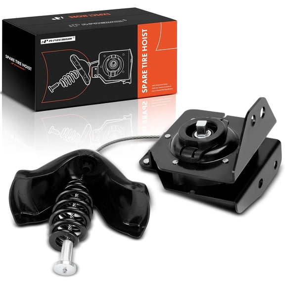 A-Premium Spare Tire Hoist Spare Tire Winch Carrier Compatible with Chevrolet Silverado 2500 HD, Silverado 3500 HD & GMC Sierra 2500 HD, Sierra 3500 HD, 2020 2021 2022 2023 2024