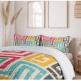 thumbnail image 6 of Ambesonne Indie Duvet Cover Sets, Vintage Spiral Colorful, 2-King, Multicolor, 6 of 6