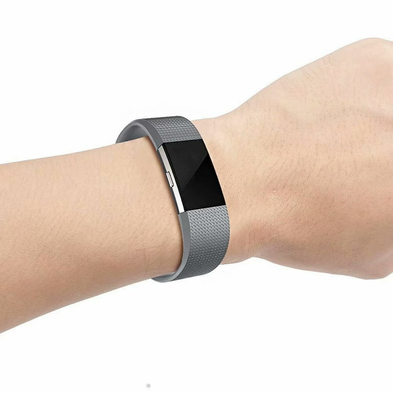 Bracelet silicone Fitbit Charge 2 - bleu gris - Dimensions: Taille S