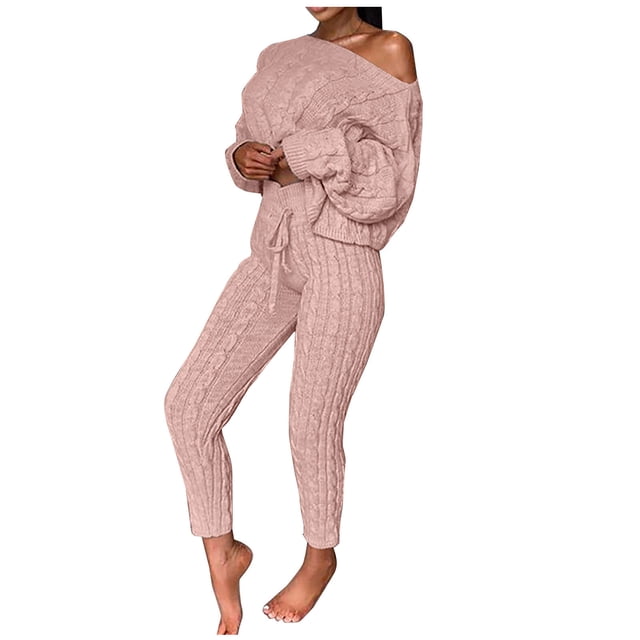 Mode Décontractée pour Femmes Chemises Unies Manches Longues Col Rond Ensembles de Blouses