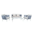 thumbnail image 5 of LeisureMod Spencer Modern Outdoor Light Grey Rope Frame Loveseat With Cushions, 5 of 6