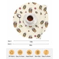 thumbnail image 6 of 15 Inch Round Placemats Set of 4, Easter Rabbits Ears Non Slip Heat Insulation PP Table Mats, Spring Cactus Potted Plant Flowers Yellow Washable Place Mats for Kitchen Dining Party Table Decor, 6 of 7
