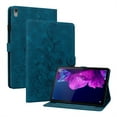 thumbnail image 2 of FJLBDE Case for Lenovo Tab P11 11.0 Inch TB-J606F, Embossed Flower PU Leather Flip Wallet Folio Stand Cover, Blue, 2 of 7