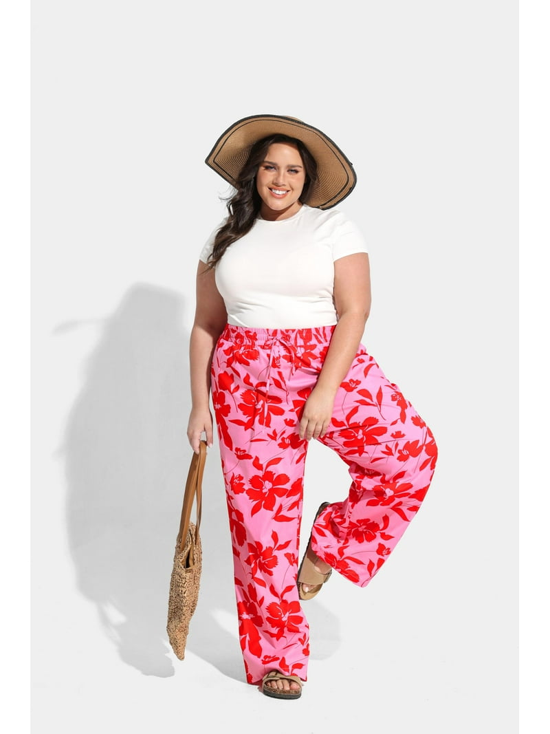 strapless open back dress Vivienne Pants - Pink and Yellow | Sass Clothing