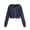 Navy, variant on Cute Hoodies for Women Casual Zip up Long Sleeve Sweatshirt Solid Color Pullover Crop Tops with Pockets Comfortable for Daily Wear Fall and Winter Outfits