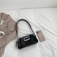 thumbnail image 3 of Bolso de hombro Bolsos de mujer Bolsos de axila de moda de cuero PU brillante Negro Wdftyju Para Estrenar, 3 of 5