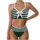 thumbnail image 2 of Trajes de baño Amzcrzy Tankini para mujer, trajes de baño, traje de baño con control de abdomen, traje de baño estampado de verano para mujer, traje de baño dividido, verde, XL, 2 of 5