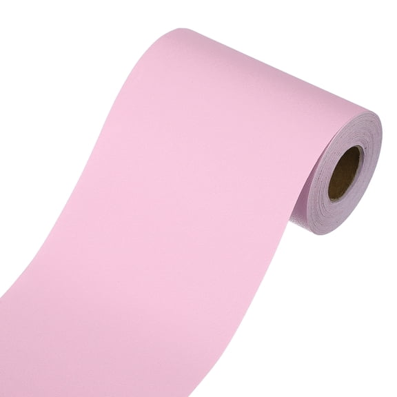 Wallpaper Border, Peel and Stick Wallpaper Borders, 3.9" x 393" Self Adhesive Mirror Frame Trim for Bedroom, Pink