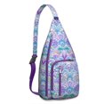 thumbnail image 1 of Tropical Beach Sling Backpack - Seashell & Marine Life Design Shoulder Bag, Fashionable Lightweight Pack for Women & Men, 1 of 4