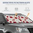 thumbnail image 4 of Vsdgher Leaves And Anemone Flowers In Red Grey Print Car Windshield Sun Shade, Reflective Sunshade Window Sunshade Sun Visor Protector Fit for Cars,Trucks,SUVs-Large, 4 of 6