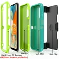 thumbnail image 3 of TASHHAR Samsung Galaxy A23 5G Case with Belt Clip Holster Military Grade Heavy Duty Protection 3 in 1 Shockproof Armor Rugged Durable Detachable for Galaxy A23 5G Phone - Green+Yellow, 3 of 8