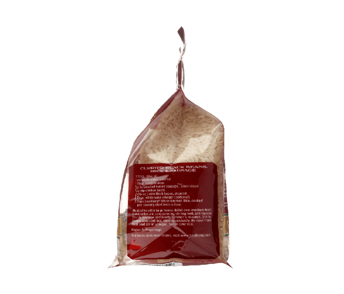 6 Pack : Lundberg Organic California White Basmati Rice, 32 Ounce : Dried Basmati Rice