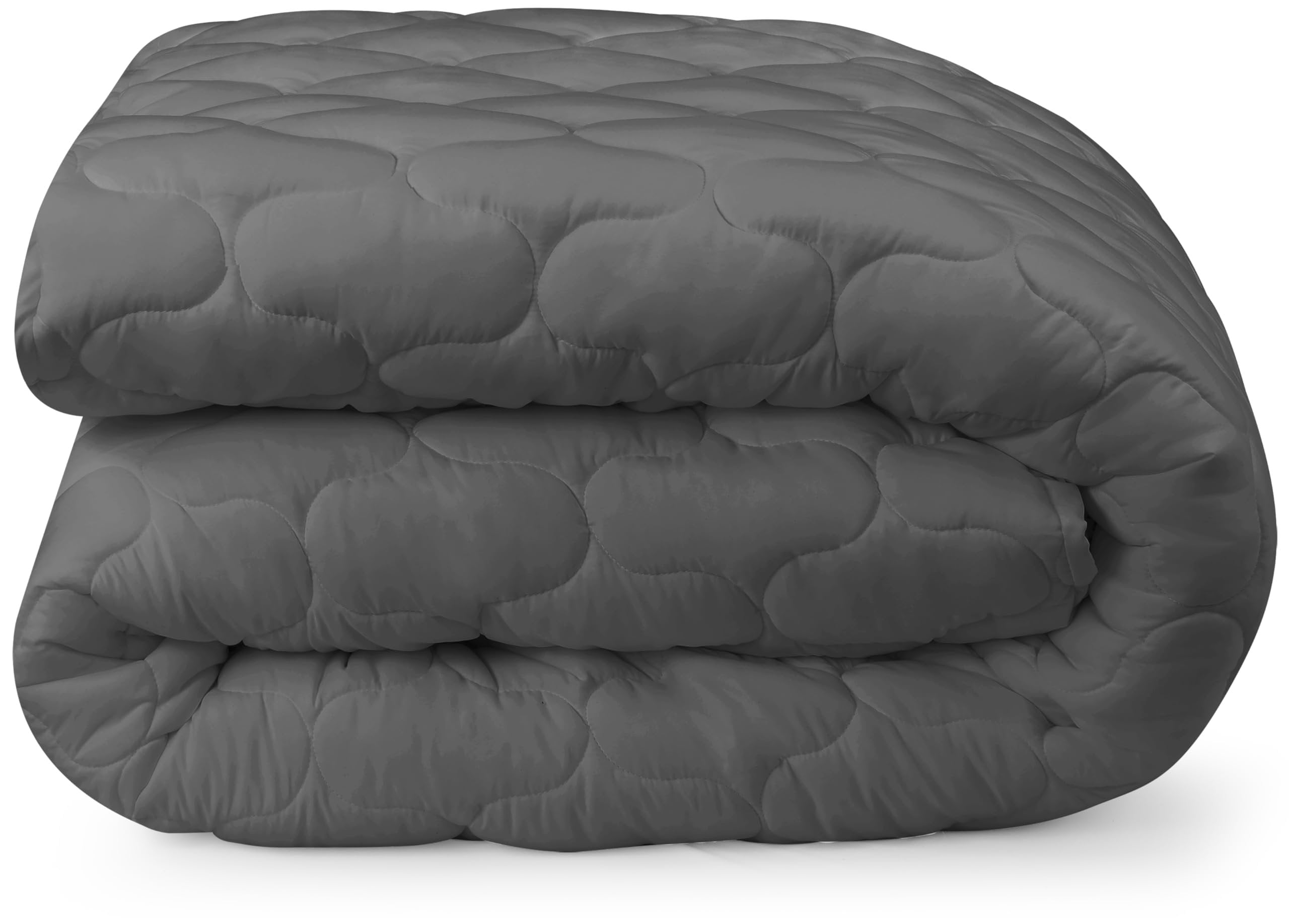 Utopia Bedding Waterproof Mattress Protector, Queen Mattress Pad, Noiseless Quilted Fitted Cover with Deep Pocket Stretches up to 16 Inches (Grey)