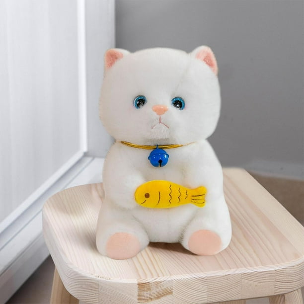 Gato de peluche CUTICAT Super suave Muñeco de peluche blanco