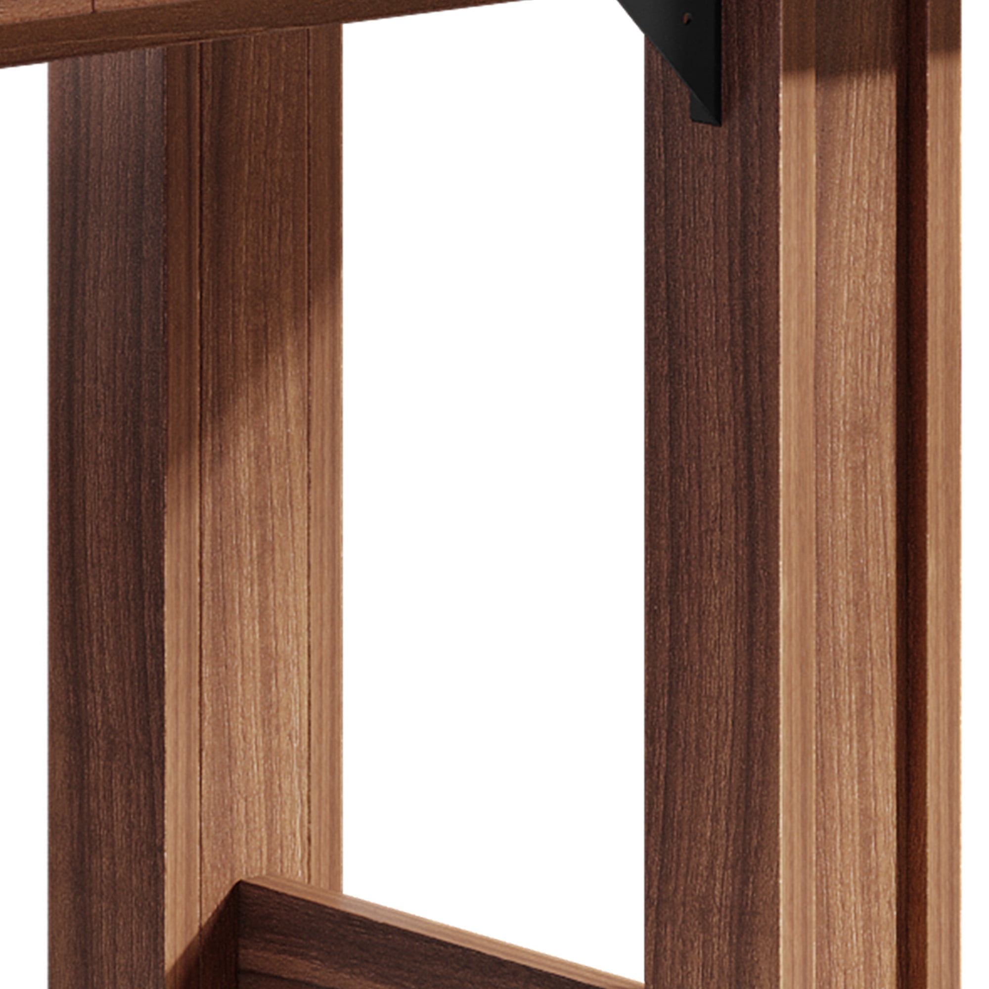 Uforic 70" Dining Table for 6–8 People, Farmhouse Rectangular Kitchen Table with Thick Base for Dining Room, Living Room, and Kitchen, Dark Walnut