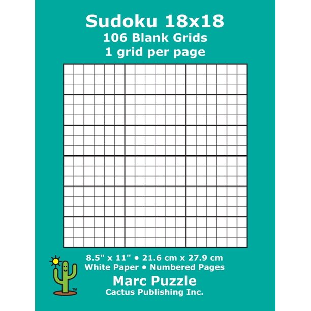 Sudoku 18x18 106 Blank Grids 1 Grid Per Page 8 5 X 11 216 X 279 sudoku-18x18-106-blank-grids-1-grid-per-page-8-5-x-11-216-x-279