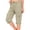 QJ131_Beige, variant on Women's Capri Pants Travel Hiking Straight Leg Joggers Casual Summer Drawstring Cropped Pants with Pockets Gray L