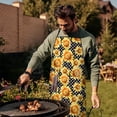 thumbnail image 4 of Black Polka Dot Sunflower Pattern Apron-Garden Aprons for Women with Pockets-Cotton Linen Waterproof Kitchen Cooking Gardening Aprons Adjustable for Kitchen,Cooking,BBQ and Salon 33x27 Inch, 4 of 7