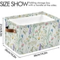 thumbnail image 3 of Coolnut Colorful Flowers Foldable Canvas Storage Bin, Sturdy Fabric Storage Basket with Handles, Storage Cube Box for Organizing Shelf Nursery Toy Closet 1PCS#641 Home Decor, 3 of 7