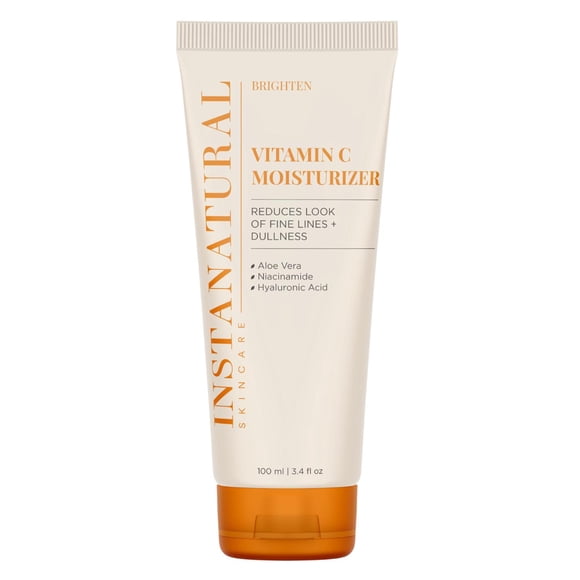 Crema Hidratante Facial InstaNatural Vitamina C Ácido Hialurónico y Aceite de Jojoba Orgánico para H