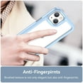 thumbnail image 4 of Allytech Clear Back Case for iPhone 13 5G 6.1 inch 2021, Drop Protection Shock-Absorbing Corners Anti-Scratch Soft TPU Edges (Without Screen Protector) Cover for iPhone 13 2021 (6.1"), Blue, 4 of 8