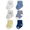 Blue, variant on Baby Boys' Retro Crew Socks, 6-Pack, Sizes 0-12 Months