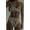 Brown, variant on Women's Scoop Neck Tropical High Waist Bikini Swimsuit with Front Tie, Green