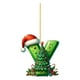 thumbnail image 1 of Adorno acrílico 2D para árbol de Navidad | Colgante de carta inicial personalizado | Decoración verde colgante de doble cara para fiesta familiar de Navidad | Don único | 1 pieza, 1 of 4