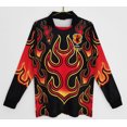 thumbnail image 1 of Retro Long Sleeve Jersey Black Red Japanese Football Uniform, 1 of 2