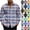 09Red, variant on Hvogkswy Button Up Shirt Men Fashion Printed Lapel Long Sleeve Shirts Loose Comfy Casual Shirts S-3XL