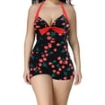 thumbnail image 2 of Women Swimwears Bodysuit Monokini Wave Dot Suit Conservative Beach Plus Size Plus Hot Spring Swimsuit Summer Travel Holiday Beachwear Bathing Suit, 2 of 6