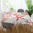 thumbnail image 3 of Yayeee Tablecloths 60" x 120" Rectangle Wrinkle Resistant Party Table Cover, Starfish Seashell, 3 of 8