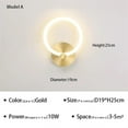 thumbnail image 2 of Home Interior Ring Light Fixture Modern Nordic Wall Lamp Bedroom Bedside Living Room Sofa TV Hotel Bedside Table Wall Sconce, 2 of 8